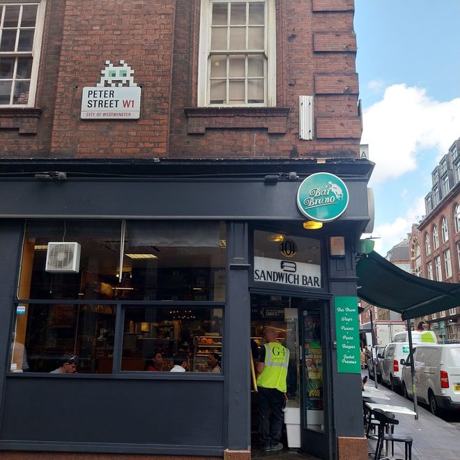 The green Bar Bruno shopfront and awning on Peter Street